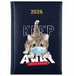 FunnyCase Könyvnaptár 2026 Keep Youre Warned Sötétkék Tervező Ajándék Minták (Kalendarz Granatowy KEEP YOURE WARNED)