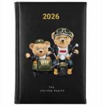 FunnyCase Könyvnaptár 2026 Journey Begins Fekete Időzítő Ajándék Minták (Kalendarz Czarny JOURNEY BEGINS)