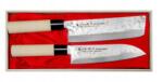 Satake Nashiji Natural Santoku Nakiri szett, univerzális szabókészlet (HG8144W)