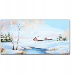 Coloray Vászonkép Tél hó kunyhók fák 100x50 cm (010030010010000017489)