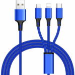 PremiumCord 3 az 1-ben Usb kábel, 3 csatlakozóval, Usb-c microUSB Lightning, 1.2 (ku31pow01)