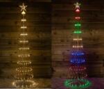 oldBro Műkarácsonyfa Led 250cm, távirányító 8 üzemmód arany és Rgb sugárzással (CC-BR-014-25)