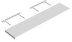 Velano Lebegőpolc fehér 118 x 23, 5 x 3, 9 cm (3451113)