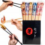 Edo Pár Japán Barna Pálcika Különböző Mintákkal Virágok és Macskák 22, 5cm (K 149)