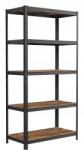 SONGMICS Tároló könyvespolc 5 szintes rusztikus barna 200 cm (0194343035772)