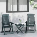 vidaXL Összecsukható kerti szék, 2 db, zöld, Pp (364711)