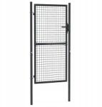 VidaXL Hálós kerti ajtó, galvanizált acél, 100x225 cm, szürke (145774)