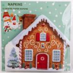 Yala Design Mézeskalácsház formájú karácsonyi forma szalvéta - 12 darabos (Q343398)