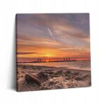 Wallfluent Fotó Vászonkép Canvas Stúdió Ajándék Ötlet Naplemente a tengerparton 60x60 (010030010270000276794)