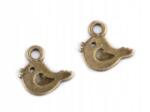 Stoklasa Madárka medál 11x11mm régi sárgaréz 1db (8596475285469)