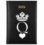 FunnyCase Könyvnaptár 2026 Queen Fekete tervező Napló Határidőnapló Ajándék Wz (Kalendarz Czarny QUEEN)