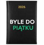 FunnyCase Könyvnaptár 2026 Péntekig Fekete Határidőnapló Ajándék Minták (Kalendarz Czarny BYLE DO PIĄTKU)