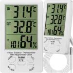 MEMFLOW Időjárás Állomás Hőmérő Higrométer LCD Óra Szoba Szondával (STACJA POGODY TERMOMETR HIGROMETR MEMFLOW)