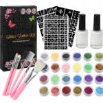  Nagy Színes Csillámtetoválás Szett Gyerekeknek Ajándék 120 Minta (Zestaw do Tatuaży Brokatowych) - allegro - 2 470 Ft