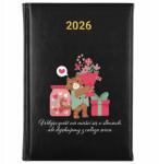 FunnyCase Naptár Fekete A5 2026 Ajándék Pedagógusnapi Határidőnapló Hálás (Kalendarz Czarny Wdzięczność)