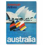  Vintage Ausztrália American Airlines A3 plakát (Plakaty na ścianę Podróże travel A3)