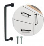 Global Service Bútorfogantyú 128 mm-es reling cső konyhaszekrény fiók fekete loft (2324128N)