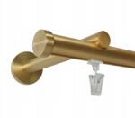 ESTAdeco Apartman Sínkarnis Alu színes sárgaréz matt béka 20 mm 150 cm (Karnisz I 20mm MOSIĄDZ 150cm SZYNA + żabki)