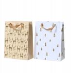 Kaemingk Táska Karácsonyi ajándéktasak fehér bézs 7x12x16cm