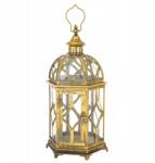 Domdekoracji Lampion arany retro magas fém lámpa arany üveg dekoráció (175579)