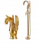 CHDE Kádtöltő csaptelep Old Retro Gold mosdó szett (8010)