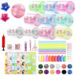  10db Roll Nano Tape Bubble Készlet BUborékfúvó Diy Fújó buborék többszínű (WJNMJ-10)