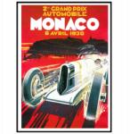  Fali poszter Grand Prix Monaco 1930 50x70 cm (Plakat Samochody Auta Wyścigi)