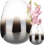 Artpol Virágváza üveg 11 x 17, 5 cm váza fekete átlátszó üveg (140400)