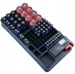 DPM Elemes rendszerező, teszterrel, 98db, AA, AAA, R14, R20, 9V (MW098)