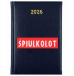 FunnyCase Könyvnaptár 2026 Hálózsák sötétkék tervező határidőnapló ajándék Wz (Kalendarz Granatowy ŚPIULKOLOT)