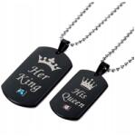  Nyaklánc Medál Immortelle Szerelem Király Királynő Acél (6910238410493)