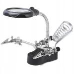 Rozz Nagyító harmadik kéz fogantyú LED-ek mozgatható karok forrasztópáka tartó (09049_rozz_gabA_okz)