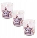 BISPOL 3x Gyertya illatgyertya Winter Star Vanília (5906927028279)