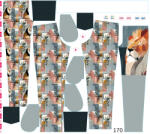 Takoy Panel szabásmintával 170 softshell nadrágra békés oroszlán