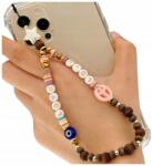  Telefontartó kulcstartó zsinór gyöngyökkel és igazgyöngyökkel