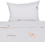 Takoy Pamut ágyneműhuzat kiságyba 135x100 cm mackó szürke alapon