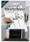 Royal & Langnickel Skiccrajz mini grafikai rajzkészlet eszközökkel, 12x18 cm - Flamingók