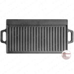 Kályhaház Dupla oldalas Grill rács - Öntvényből - 500×232mm - Sima és Bordázott oldallal