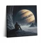 Wallfluent Vászonkép Nappaliba Inspiráló Férfi Az Űrben És A Bolygó 60x60 cm (010030010270000075354)