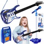  Gyerek gitár Elektromos Rock Mikrofon Erősítő Játék Világít MP3 (22409)