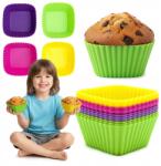 Avocado Home Szilikon öntőformák airfryer muffin sütőforma 12 db 4 szín (DG 006-1)