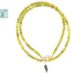  Colier din Jad Rotund 4x4 mm - Accesorii de Argint 925 - GF