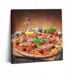 Wallfluent Vászonkép Canvas Konyha Inspiráló Olasz Pizza Olívaolajjal 60x60 cm (010030010270000074641)