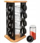 Orion Fűszertartó állvány forgatható tárolókkal Black 12 el (155101)