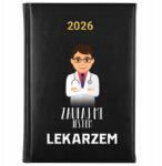 FunnyCase Könyvnaptár 2026 Bízz Bennem Orvos Vagyok Fekete tervező Ajándék Wz (Kalendarz Czarny ZAUFAJ MI JESTEM LEKARZEM)
