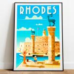  Utazó poszter Görögország Rodosz Vintage A3 (Plakat Podróżniczy Podróże Vintage 85)