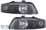 KITT Lightning Első lámpák AUDI A4 B6 (2000-2004) RHD / LHD Drive Fekete (HLAUA4B6)