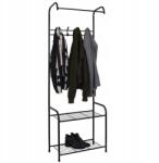 Intesi Álló Ruhaakasztó Állvány Cipőtartó Polccal A Folyosóra Fekete (5902385764568)