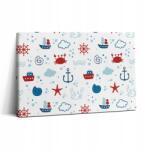 Wallfluent Vászonkép Hálószobába Tengeri hobbi Tengerészeti minták 30x20 cm (010030010150000075153)