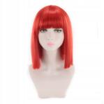 Korbi Paróka Vállig Érő Piros Egyenes, Fodros Frufru W100 (W100)